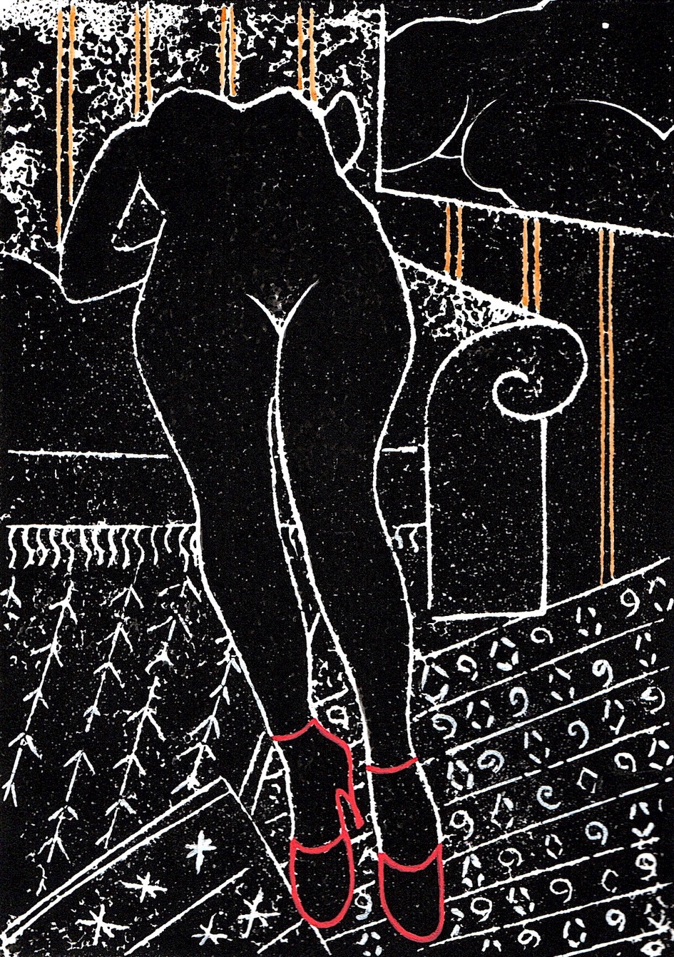 Gravure au salon